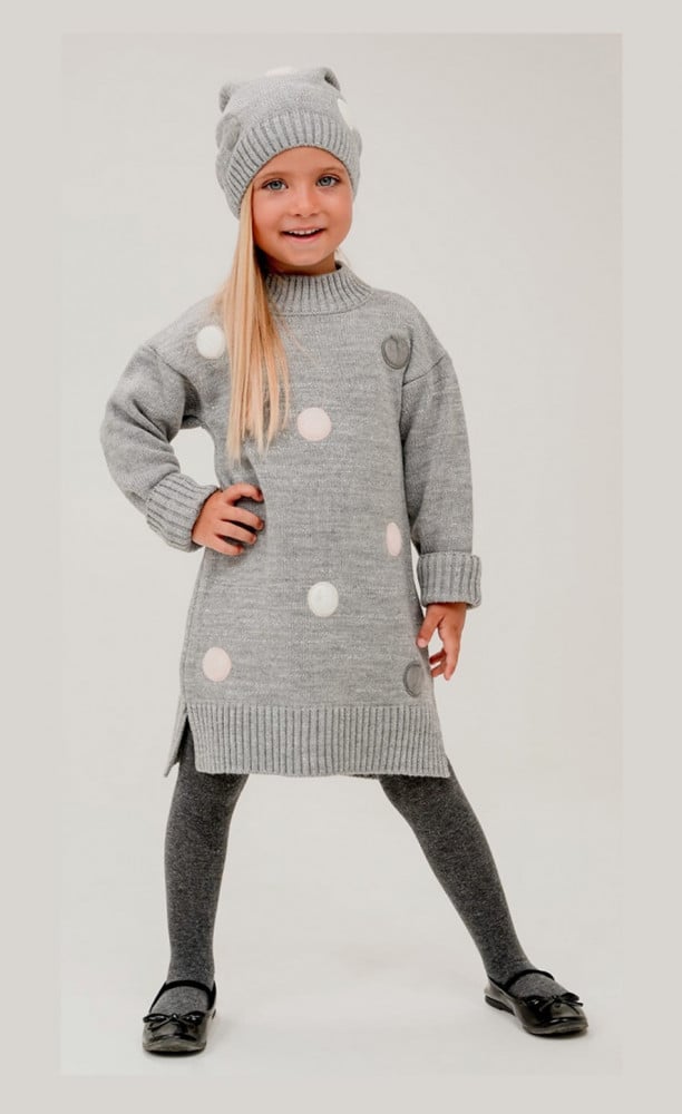 Girls wool winter dress set - Kholoud Kids Childrens Clothing Store