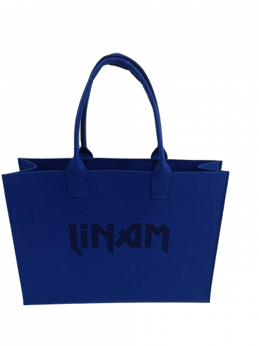 حقيبة سفر و تسوق - زرقاء بشعار لنام Tote Blue Trav...