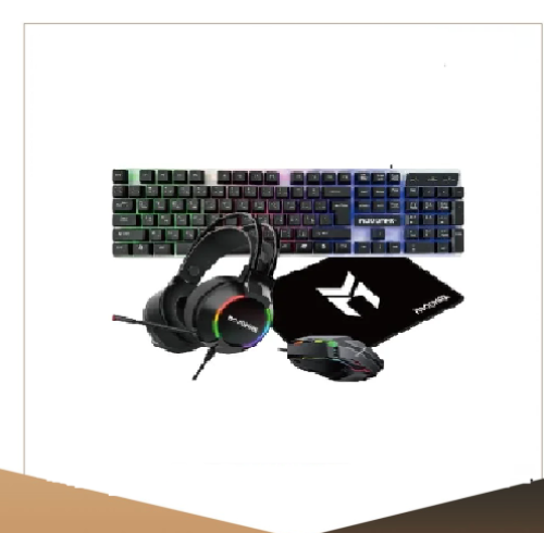 بكج الكمبيوتر ماوس+كيبورد+ماوس باد+سماعة قيمنق من موج ماكس