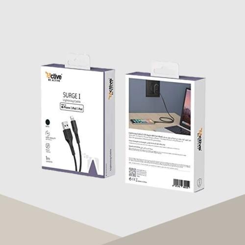 كيبل ايفون معتمد 1م من اكتف