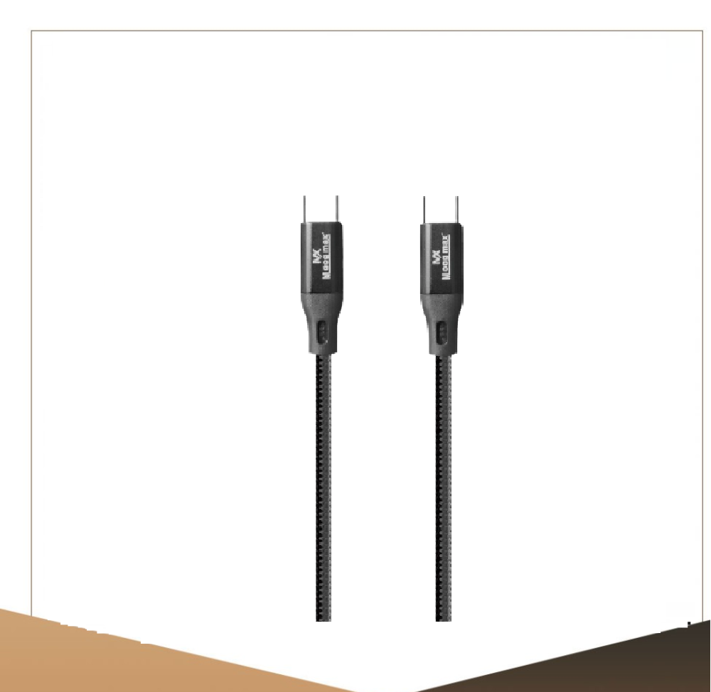 كيبل تايب سي ثنائي 1 متر اسود من موج ماكس