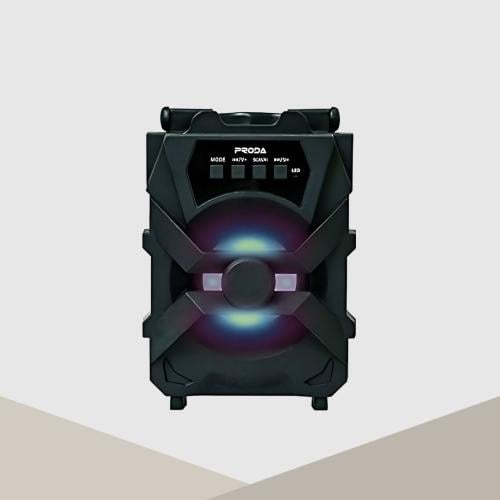 Proda PD-S500 مكبر صوت بلوتوث لاسلكي محمول راديو FM / قارئ بطاقة SD / AUX / USB - أسود