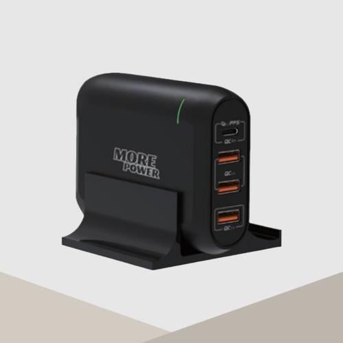 منصة شحن من مور باور 66 واط/مخرج PD وثلاث مخارج USB كوالكوم تشارج 3.0 موديل HDD15-4