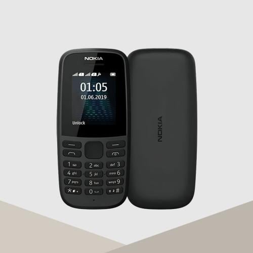 نوكيا 105 شريحتين , أسود