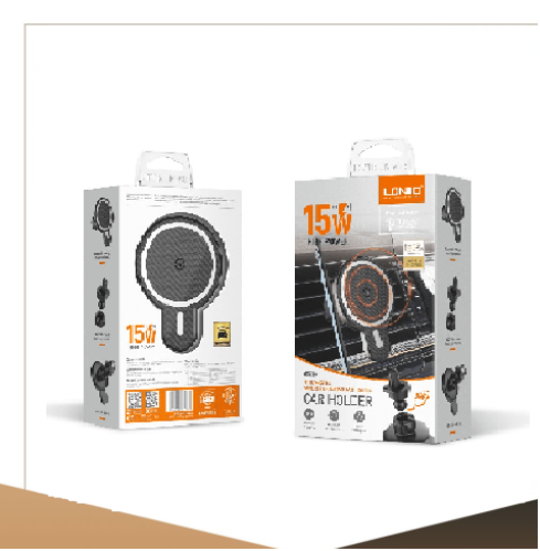 حامل جوال لسيارة وشاحن لاسلكي 3*1 من لدنيو