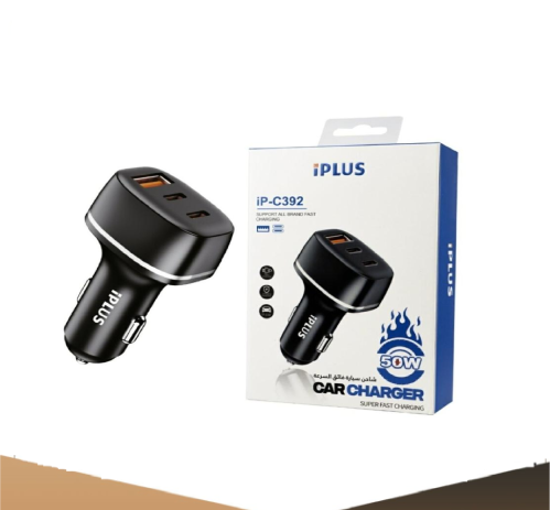 شاحن سيارة منفذ ايفون و تايب سي 68 واط من iPLUS