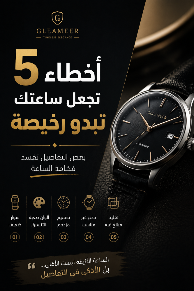 5 أخطاء تجعل ساعتك تبدو رخيصة