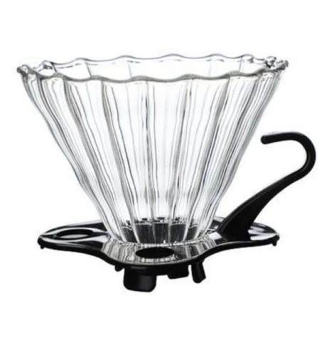 قمع زجاج 02 قاعدة بلاستيك اسود