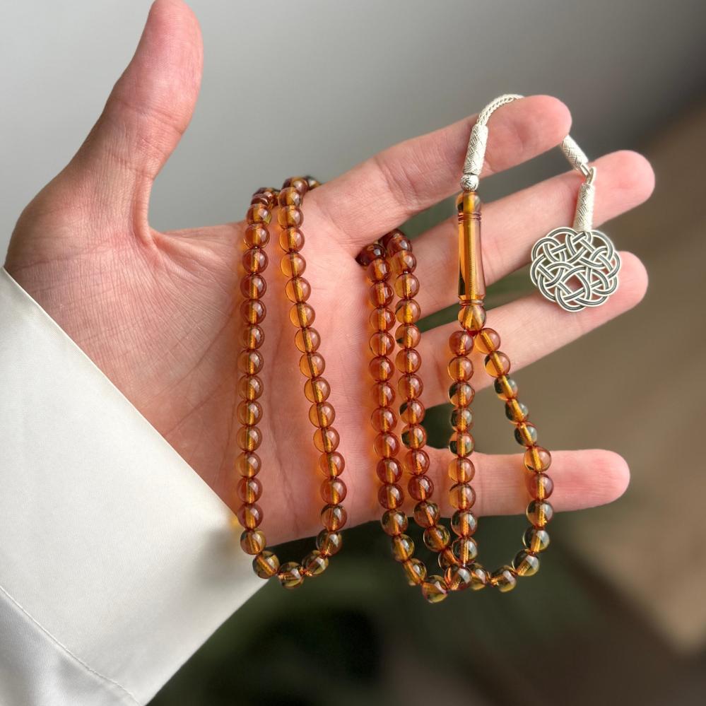 مسباح زعفراني عسلي 7 مل (فضة)