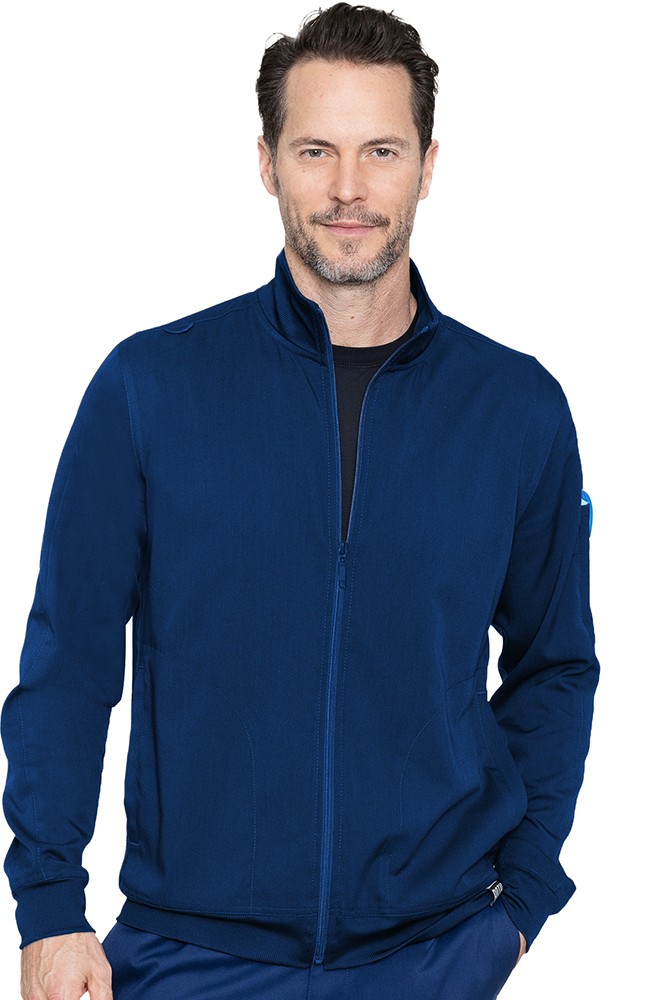 RothWear by Med Couture Men s Zip Up Solid Scrub Jacket