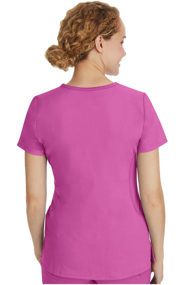 s Healing Hands Scrubs For Women Y-Neck Jane Modern Fit, Triple Stitch  Detail, 2 Pockets, Healing Hands パープルラベル スクラブ レディース ジェーン Vネック 2ポケットトップ