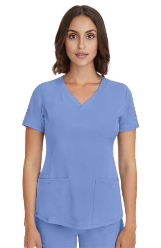 HH Works by Healing Hands Women's Monica V-Neck Solid Scrub Top