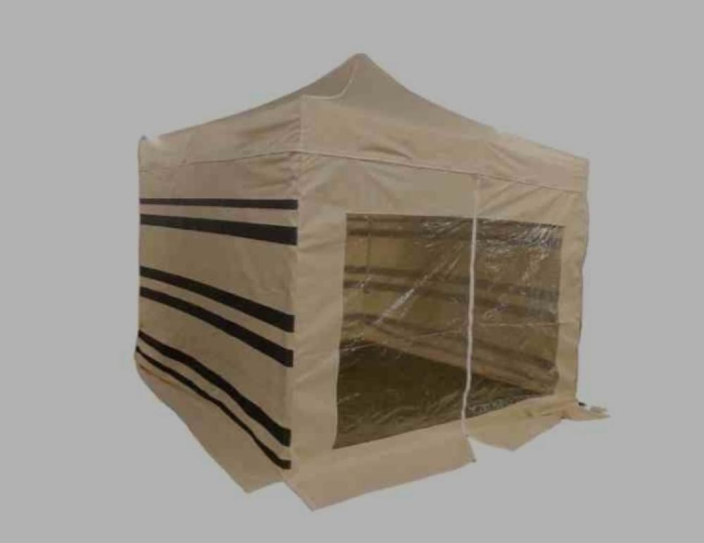خيمة المنزل ، مقاس 3×3 ، ابيض مخطط
