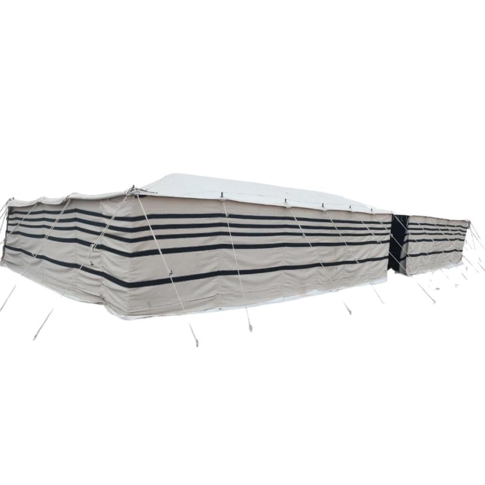 بيت شعر تركي, مقاس8×16×2 ياردة, أبيض مخطط أسود