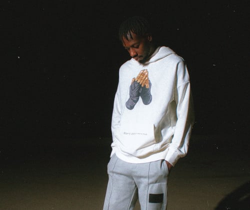 FIGHTER HANDS WHITE HOODIE