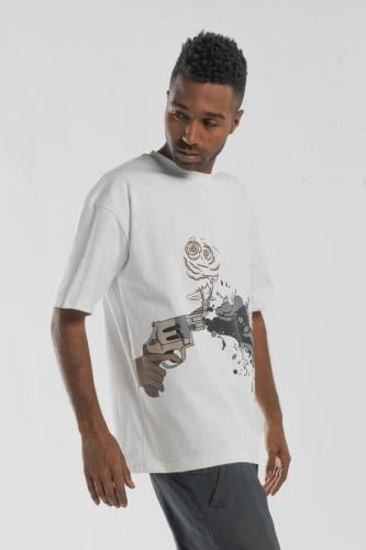 White shooting T-shirt
