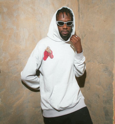 FIGHTER HANDS GRAY HOODIE