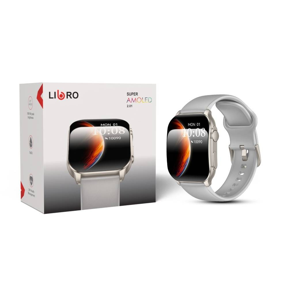 ساعة ليبرو الذكية شاشة امولد بتصميم منحني أنيق بطارية LIBRO - 300mAh