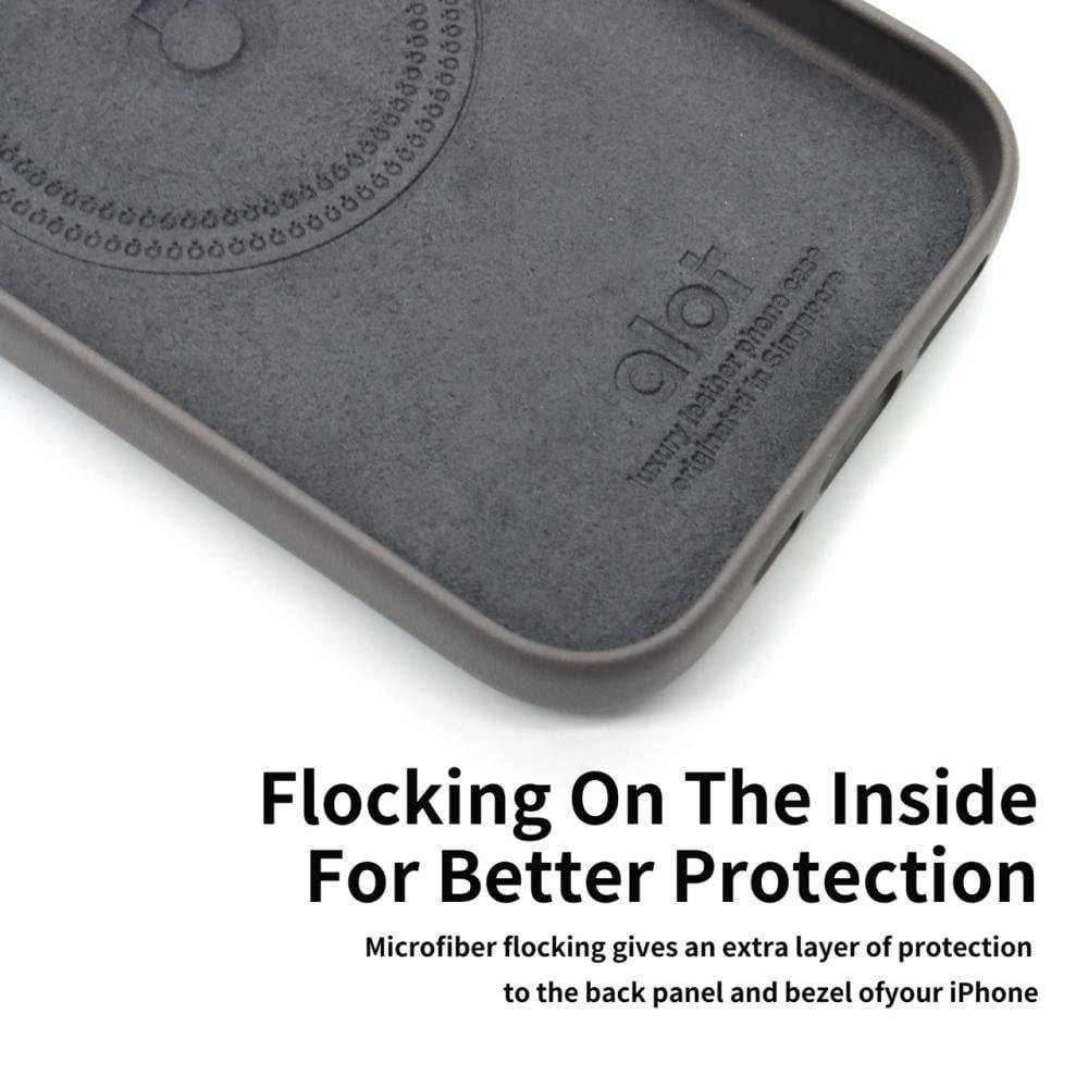 كفر  alot Nobel, جلد MagSafe بمسكة و إطار معدني للكاميرا لايفون 16 برو – جميع الألوان