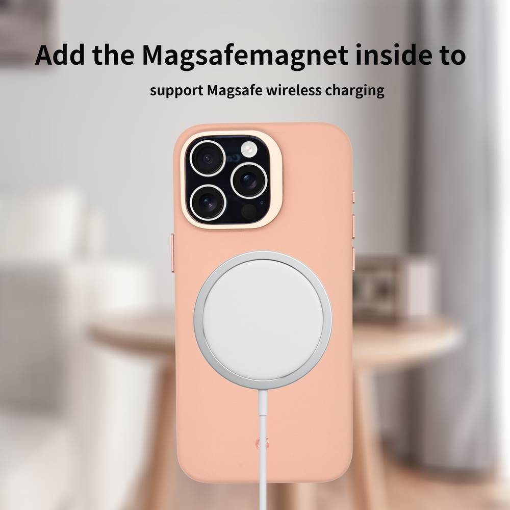 كفر  alot aristo, جلد MagSafe  إطار معدني للكاميرا لايفون16 برو  – جميع الألوان