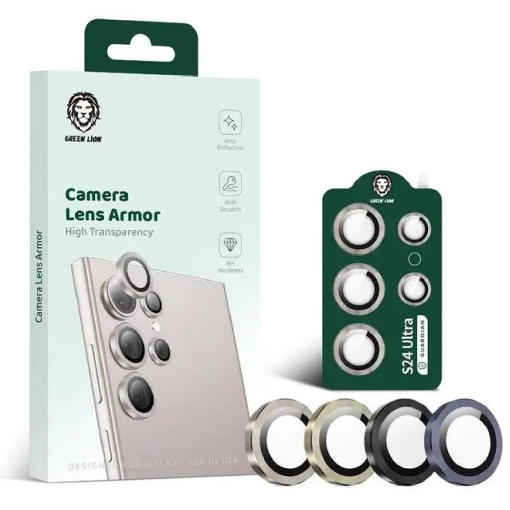 جرين ليون- حماية كاميرا سامسونج اس 24 الترا 9H  رمادي Green Lion Camera Lens Armor
