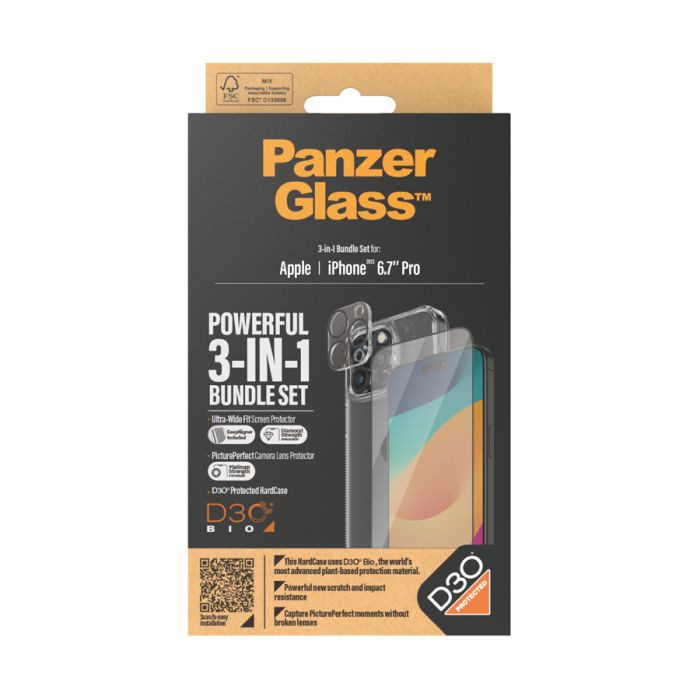 PanzerGlass® Screen Protector Apple iPhone 14 Pro Max | Ultra-Wide Fit