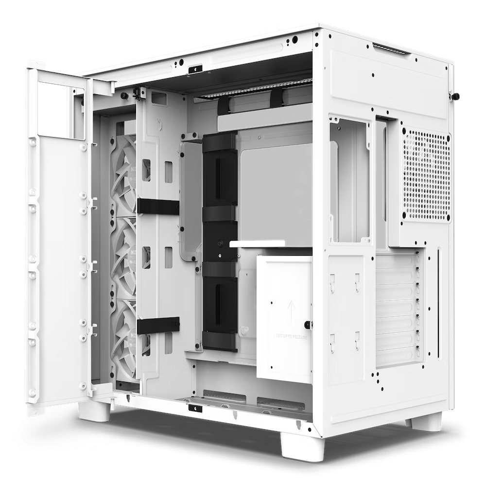 NZXT كيس كمبيوتر H9 اير فلو - ابيض