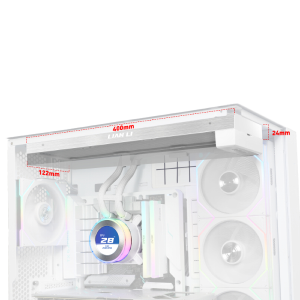 Lian Li HYDROSHIFT II LCD-C 360N Fanless Liquid CPU Cooler – White