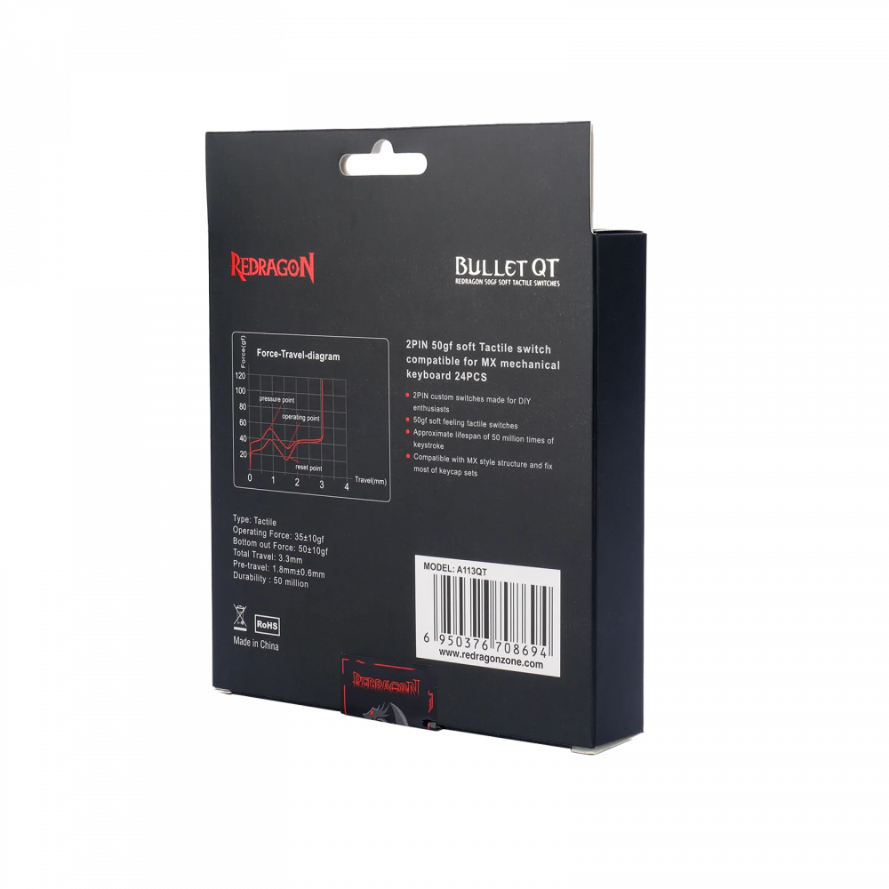 ريد دراجون ريد دراجون BULLET-QT سويتش ميكانيكي - 24 قطعة سويتش ميكانيكي - 24 قطعة