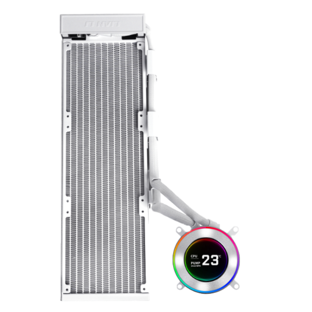 Lian Li HYDROSHIFT II LCD-C 360N Fanless Liquid CPU Cooler – White