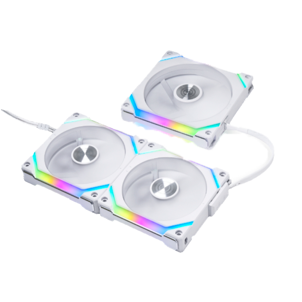 Lian Li SL120 V2_8個 V1_3個 ホワイトファン 11個セット Lian Li UNI Fan SL120-V2 ARGB 120mm LED PWM Daisy-Chain 3