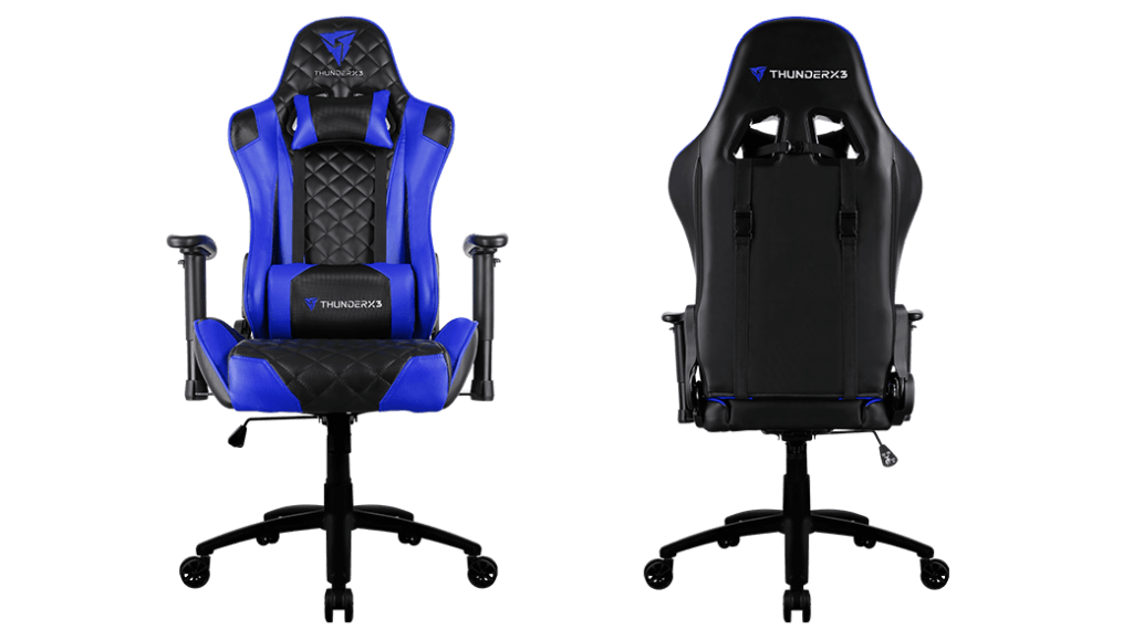 thunder x3 gaming chair black and blue tgc12