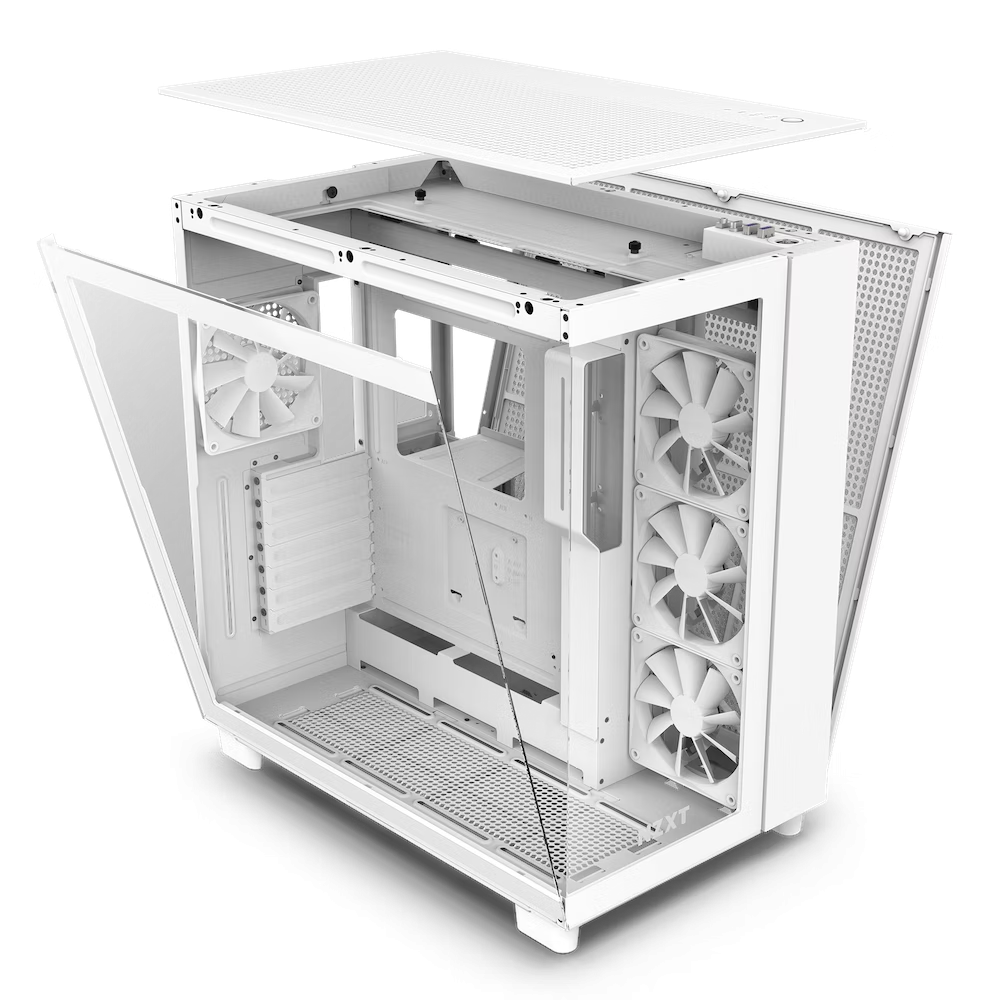 NZXT كيس كمبيوتر H9 اير فلو - ابيض