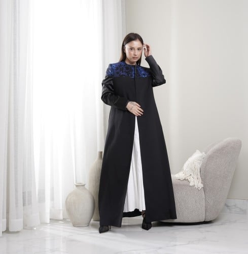 Black and blue Taffeta