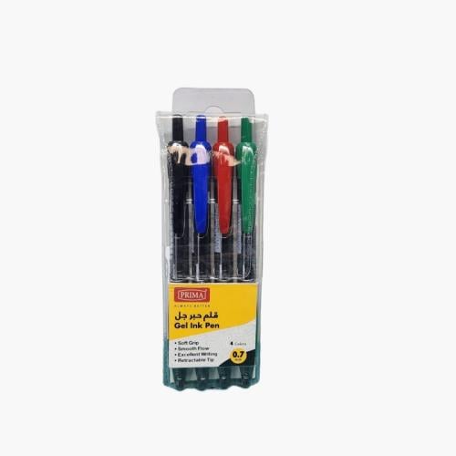 طقم قلم جل ضغاط 4 لون بريما PR-1766-4