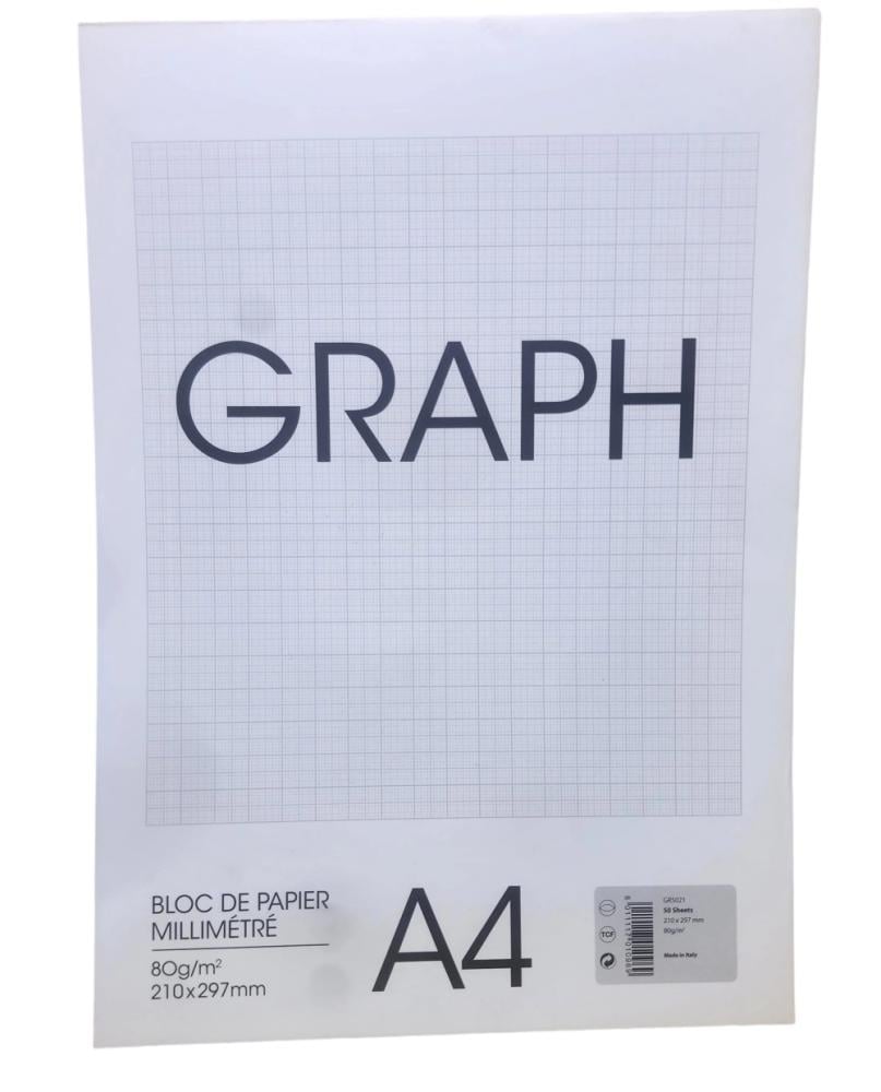 دفتر مرسم بياني A4-80G-ورقة50