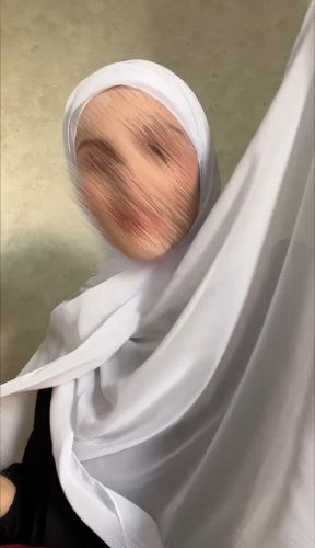 حجاب خليجي - أبيض