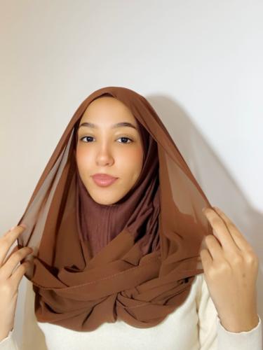 حجاب كويتي - بني