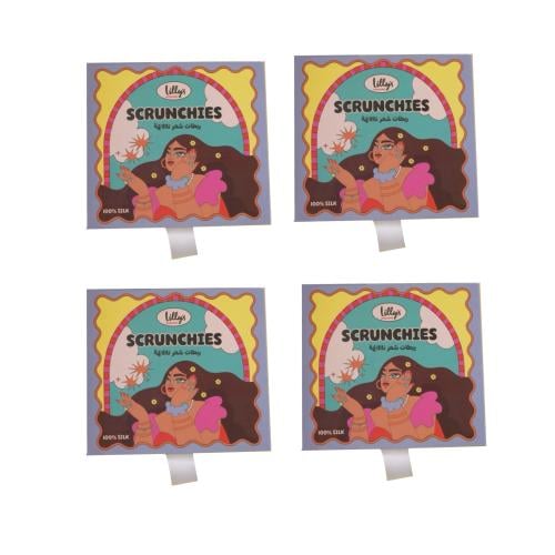 مجموعة من 4 علب  توزيعات هدايا ربطات شعر