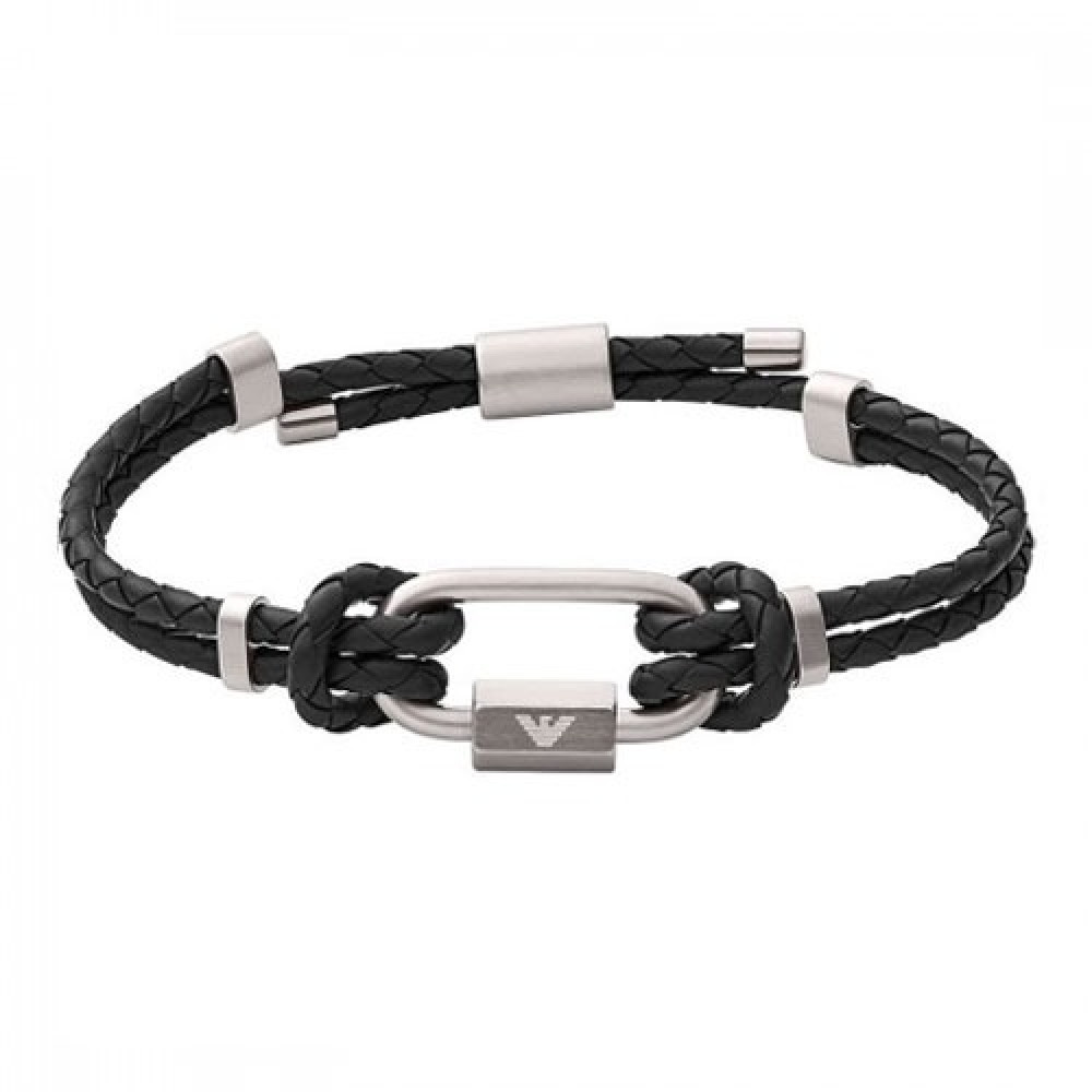 Buy Armani Exchange Leather and Stainless Steel Bracelet | Mens bracelets |  Argos