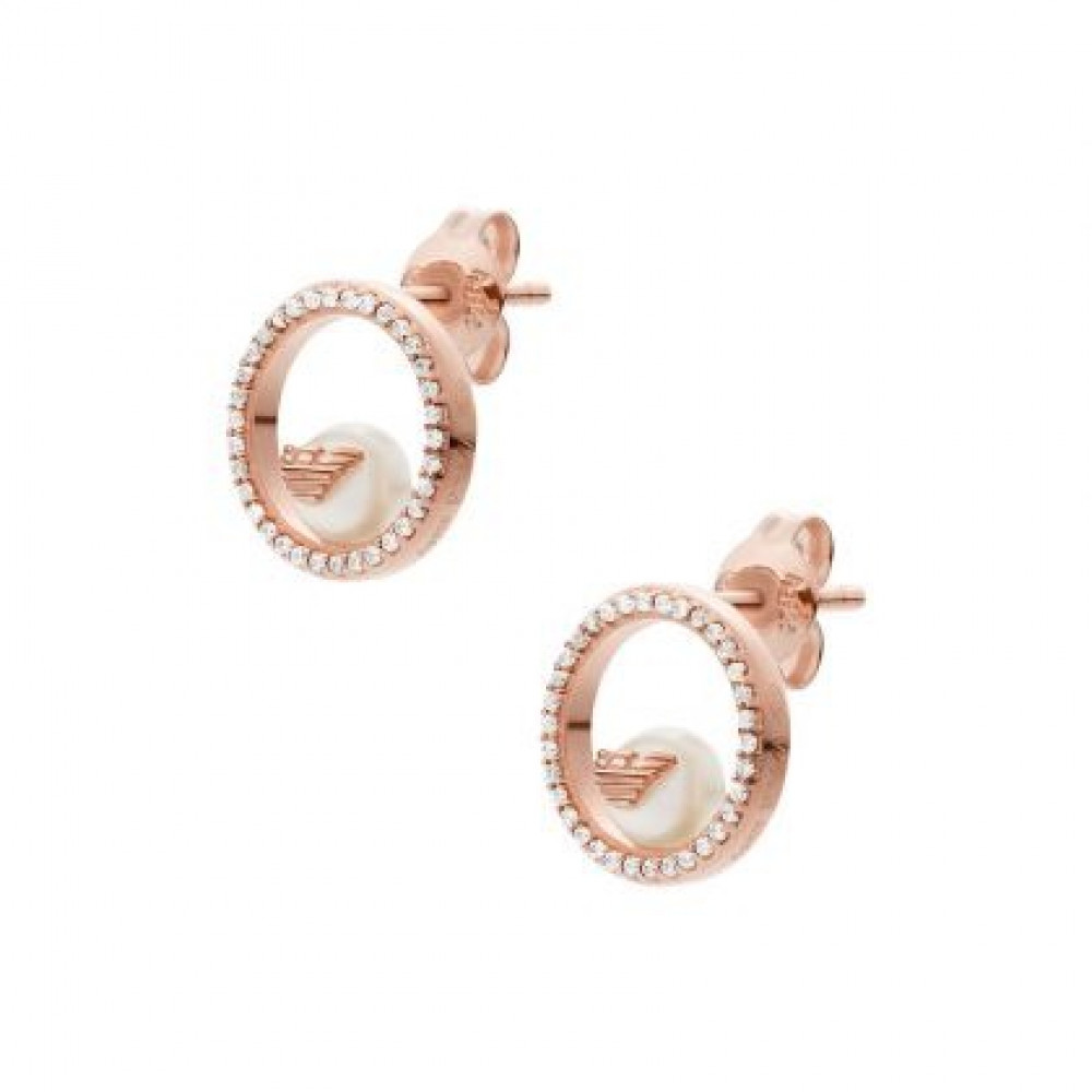 Gold armani earrings deals