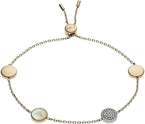 Emporio Armani Rose Gold & Pearl Multi Bead Slider Bracelet