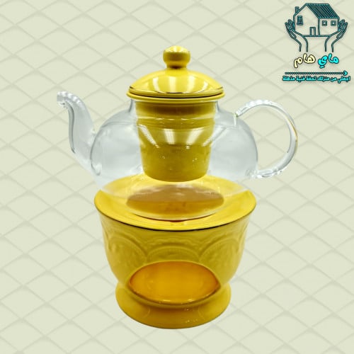 ابريق من زجاج البوروسيليكات الشفاف ضد الحرارة والن...