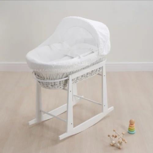 سرير مواليد سلة موسى مع القاعدة والمفرش كامل