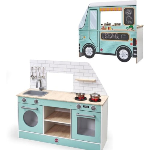 عربة طعام فود تراك ومطبخ 2 في 1