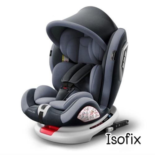 كرسي سيارة دوار بنظام isofix مع ساق داعم