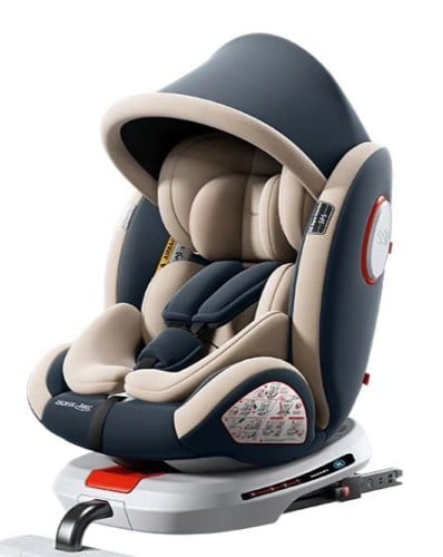 كرسي سيارة دوار بنظام isofix مع ساق داعم