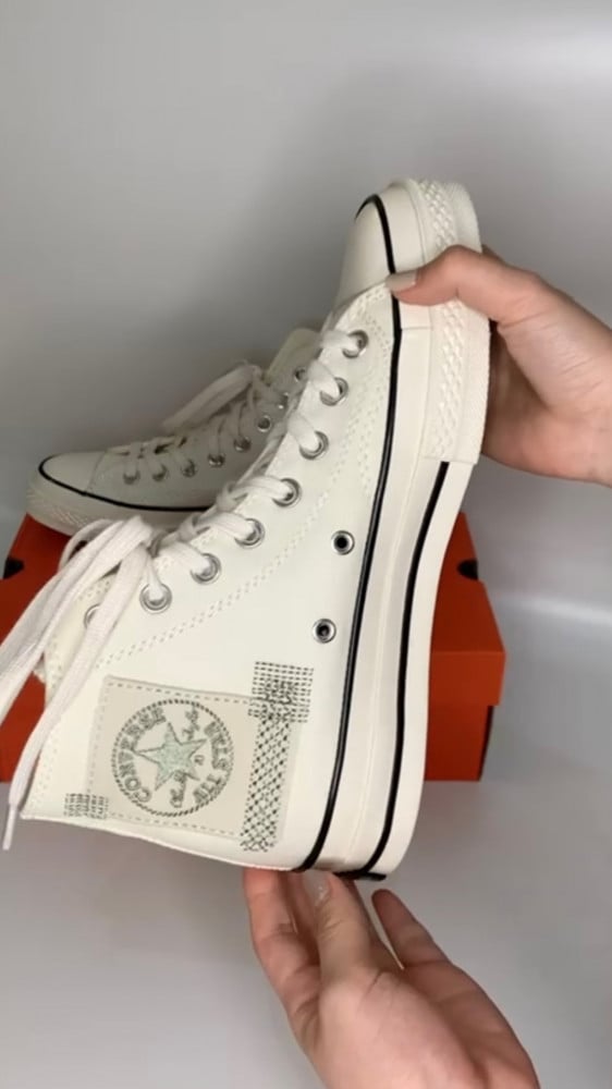 Converse Chuck 70 Desert Patchwork High Top Converse Egret