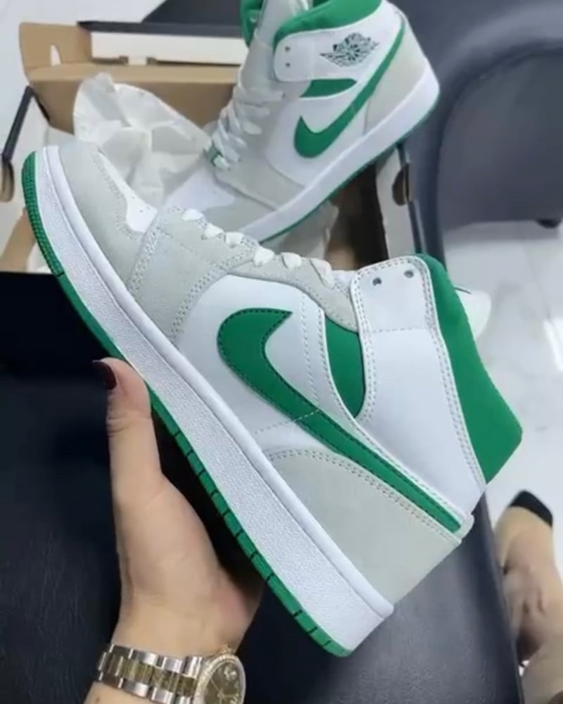 Air jordan 1 grey green