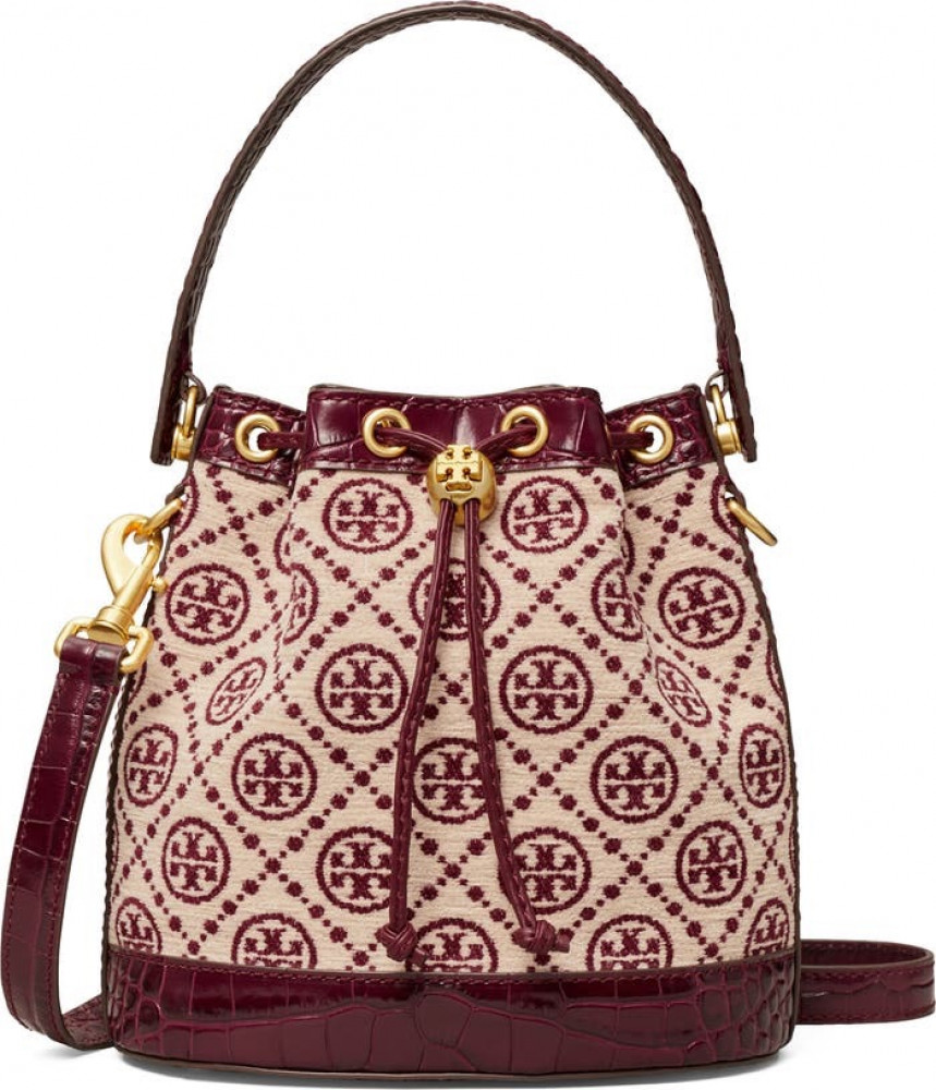 T Monogram Chenille Bucket Bag TORY BURCH - TRENDZONE